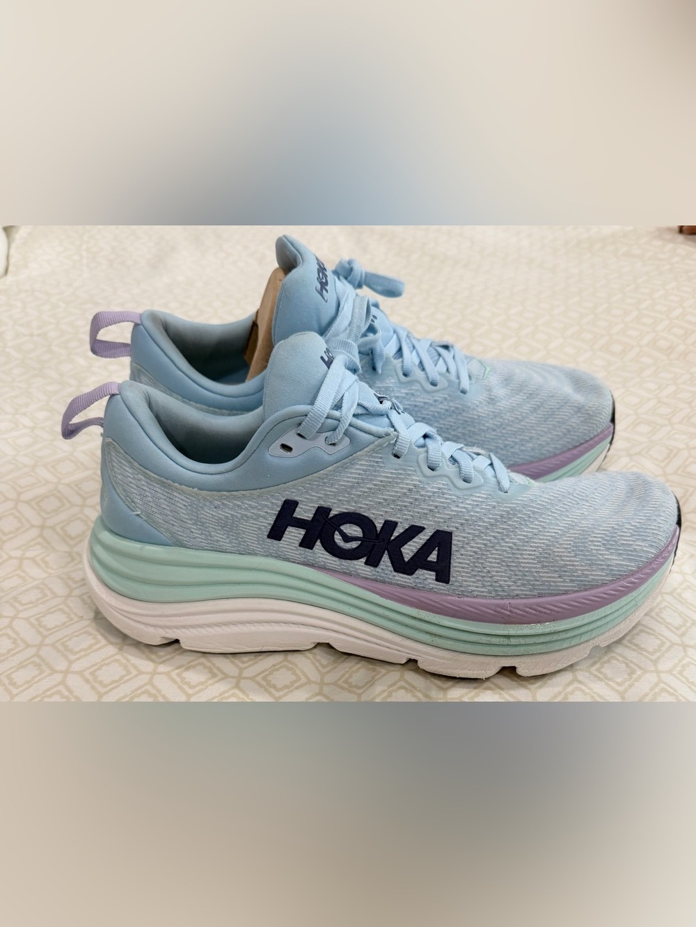 Hoka Women's Light Blue Running Sneakers gaviota 5